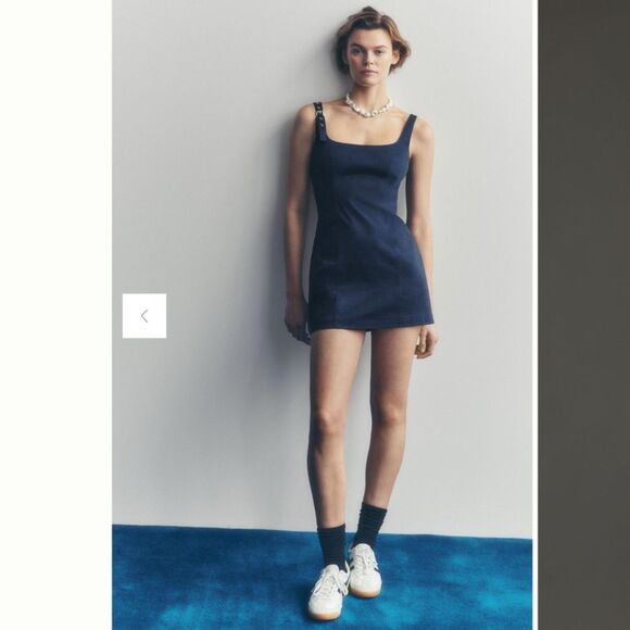 Anthropologie Maeve Belted Shoulder Strap Mini Dress - Picture 1 of 2